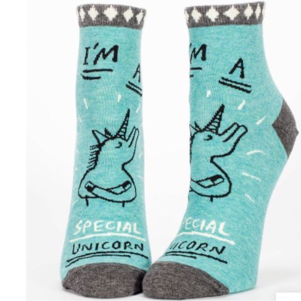 Blue Q I'm a Special Unicorn Socks